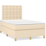  The Living Store Box spring postelja z vzmetnico LED krem 120x190 cm blago - Box Spring Postelja, (21450534) | Shoptok.si