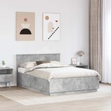  Krevetna konstrukcija s uzglavljem Betonska siva 140 x 190 cm | shoptok.hr