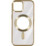 AVIZAR Silikonski ovitek MagSafe iPhone 15 Chrome, serija ChroCam - zlata, (20834030) | Shoptok.si