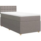  Krevet s oprugama i madracem smeđesivi 90x190 cm od tkanine | shoptok.hr