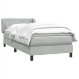 Box Spring krevet s madracem svijetlo sivi 80x220 cm samt | shoptok.hr