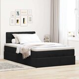 vidaXL otomanski okvir kreveta s madraca crni 120x190 cm baršunasti | shoptok.hr