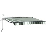  Električna retraktabilna tenda Zelena i bijela 3 x 2 m | shoptok.hr