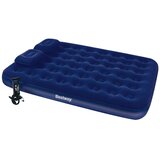  90750 Bestway Inflatable Flocked Airbed with Pillow and Air Pump 203 x 152 x 22 cm 67374 | shoptok.hr