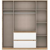 Rauch Möbel omara s klasičnimi vrati, srebrne barve, bela, hrast artisan | Shoptok.si