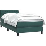 Box spring postelja z vzmetnico Temno zelena 80x210 cm žamet, (21790938) | Shoptok.si