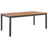 Ambia Garden VRTNA MIZA les, kovina črna, barva tikovine | Shoptok.si