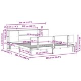 vidaXL Knjižna postelja brez vzmetnice 200x200 cm trdna borovina | Shoptok.si