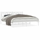 vidaXL Metalni okvir za krevet s uzglavljem bijeli 180x200 cm Cijene