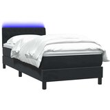 vidaXL Box spring krevet s madracem crni 90x210 cm baršunasti | shoptok.hr