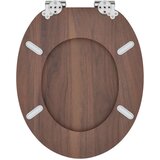 Toaletni pokrov s tiho zaporo 2 pcs Rjava 44 x 38 cm MDF plošča, (5000208001) | Shoptok.si