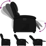  Naslonjač na podizanje od umjetne kože crni | shoptok.hr