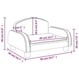  Dječja fotelja crna 50x40x30 cm od umjetne kože | shoptok.hr
