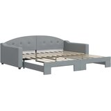  Dnevni krevet svjetlosivi 100 x 200 cm od tkanine | shoptok.hr