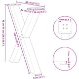  Noge za blagovaonski stol u obliku slova X, 3 kom, crne, 80 x (72-73) cm, čelik | shoptok.hr