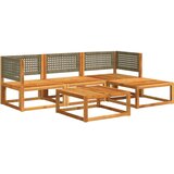  Vrtni set od 5 dijelova s jastucima, akacija i ratan | shoptok.hr