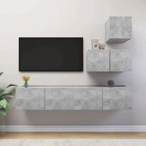  4-dijelni set TV ormarića siva boja betona od iverice | shoptok.hr
