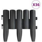  Rubnjaci za travnjak 36 kom antracit 10 m PP | shoptok.hr