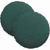  Jastučići za sjedenje 2 pcs Tamnozelena Ø30 x 13 cm tkanina | Eponuda.ba
