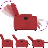  Električni naslonjač od umjetne kože crveni | shoptok.hr
