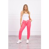 Kesi Cotton pants pink neon Cene