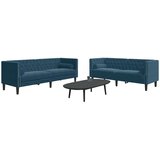  Chesterfield garnitura s jastucima, 2 dijela, plavi baršun | shoptok.hr