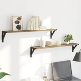 Police na zidu Zidne 2 pcs Umjetnički hrast 80 x 15 x 15,5 cm | Eponuda.com