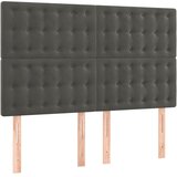  LED uzglavlje tamnosivo 144x5x118/128 cm baršunasto | shoptok.hr