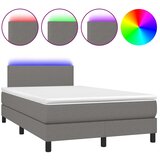  box spring s madracem LED tamnosivi 120 x 200 cm tkanina | shoptok.hr