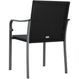  Vrtne stolice s jastucima 4 kom crne 56x59x84 cm od poliratana | shoptok.hr