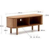 Kave Home TV omarica v jesenovem dekorju v naravni barvi 120x50x40 cm Mailen – | Shoptok.si