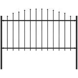  Vrtna ograda Woerden s vrhom koplja čelik 170x150 cm crna | shoptok.hr