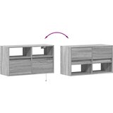  Zidni TV ormarić s LED svjetlima siva boja hrasta 80x31x45 cm | shoptok.hr