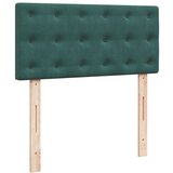 vidaXL Box spring postelja z vzmetnico temno zelena 100x200 cm žamet, (21306939) | Shoptok.si