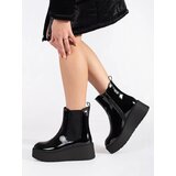 SEASTAR Black patent women's Chelsea boots on a wedge | Eponuda.ba