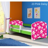  Otroška postelja ACMA z motivom, stranska zelena 140x70 cm 23 Pink Daisy | Shoptok.si