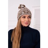  Cap with fleece Fiona K275 white + brown | Shoptok.si