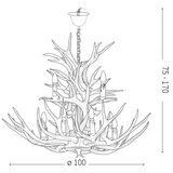 Ideal Lux luster na lancu chalet 12xE14/40W/230V sa rogovima | Eponuda.com