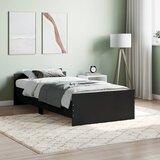 vidaXL Okvir za krevet crni 90x200 cm konstruirano drvo Cijene