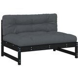  Srednja sofa crni 120x80 cm od masivne borovine | shoptok.hr
