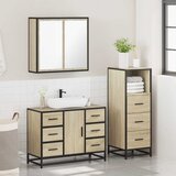  3-dijelni set kupaonskog namještaja boja hrasta sonome drveni | shoptok.hr