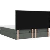 vidaXL Otomanski posteljni okvir z vzmetnico siv 160x200 cm blago | Shoptok.si