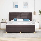  Krevet s opruga kutije Tamno smeđa 200 x 180 cm tkanina | shoptok.hr
