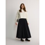 Reserved - Majica s ukrasnim naborima na ramenima - krem | shoptok.hr