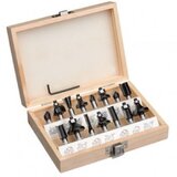Einhell set glodalica 8 mm 15 kom u drvenoj kutiji, Pribor za glodalice TC-RO 1155, TE-RO 1255 ( 49757291 ) Cene