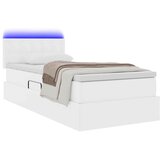  Krevet s prostorom za pohranu s LED-om Čista bijela 90 x 190 cm | shoptok.hr