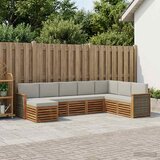  Set vanjskih sofa 6 kom. Prirodna i svjetlosiva | shoptok.hr