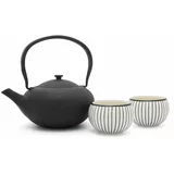 Bredemeijer Bel/črn porcelanast/litoželezni čajni servis Shanxi –