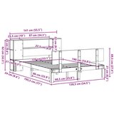 vidaXL Knjižna postelja brez vzmetnice bela 135x190 cm trdna borovina | Shoptok.si