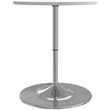  Barski stol bijeli 60 x 60 x 90 cm drvo i kromirani čelik | shoptok.hr